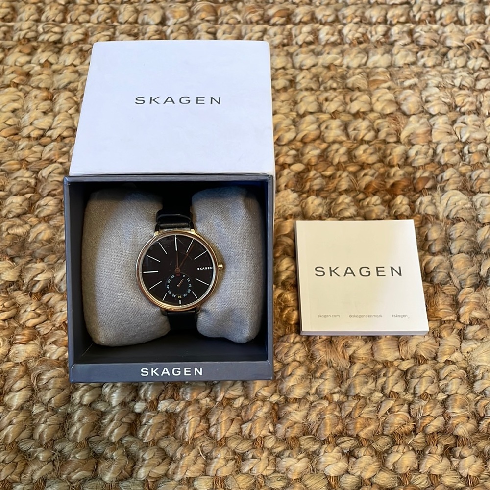 New Skagen Leather Watch